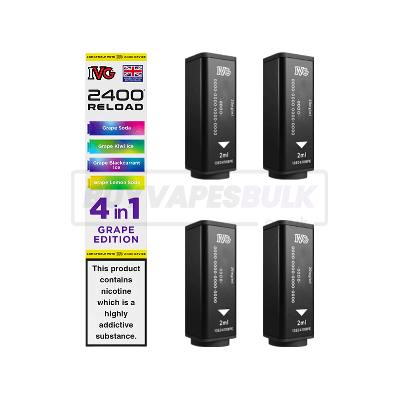 IVG 2400 4 in 1 Reload Pods 5 Pack Grape Edition