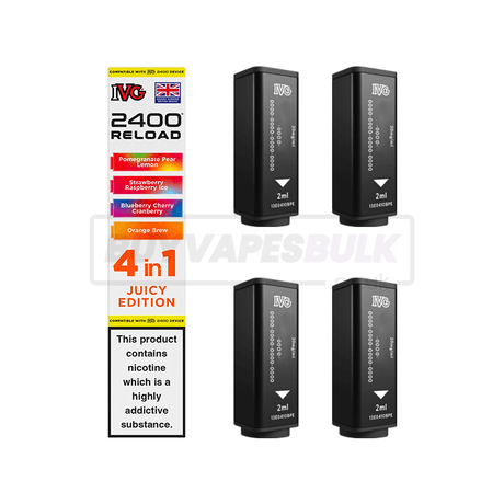 IVG 2400 4 in 1 Reload Pods 5 Pack Juicy Edition