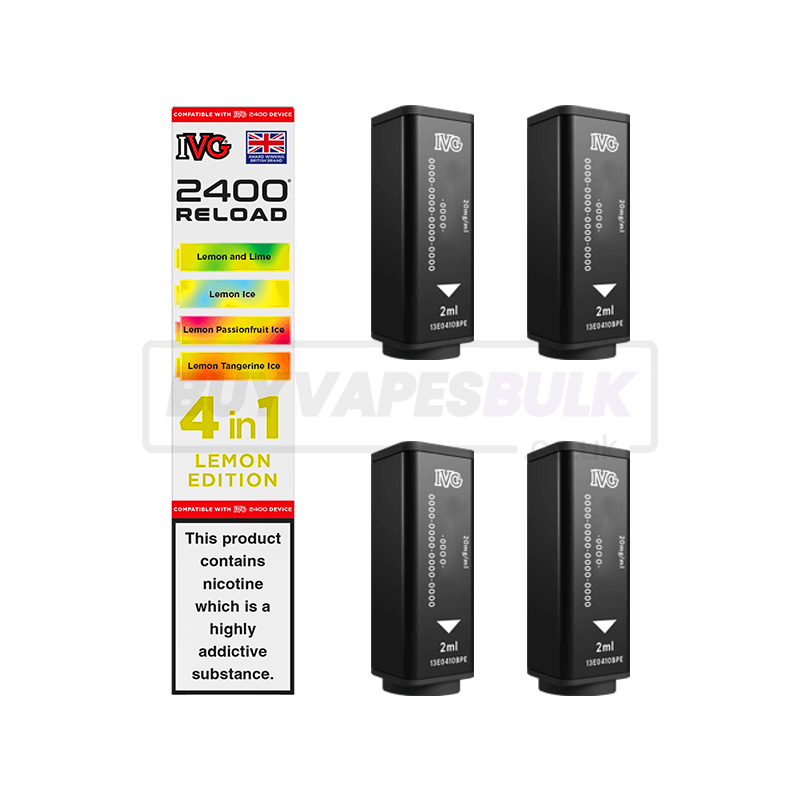 IVG 2400 4 in 1 Reload Pods 5 Pack Lemon Edition