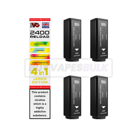 IVG 2400 4 in 1 Reload Pods 5 Pack Lemon Edition