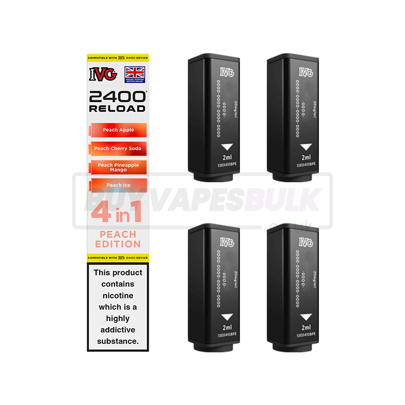 IVG 2400 4 in 1 Reload Pods 5 Pack Peach Edition