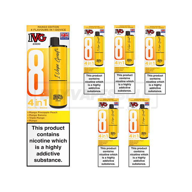Mango Edition IVG 2400 Vape Kit 5 Pack