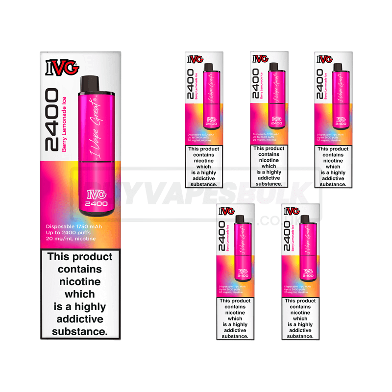 Berry Lemonade Ice IVG 2400 Puff Disposable Vape 5 Pack