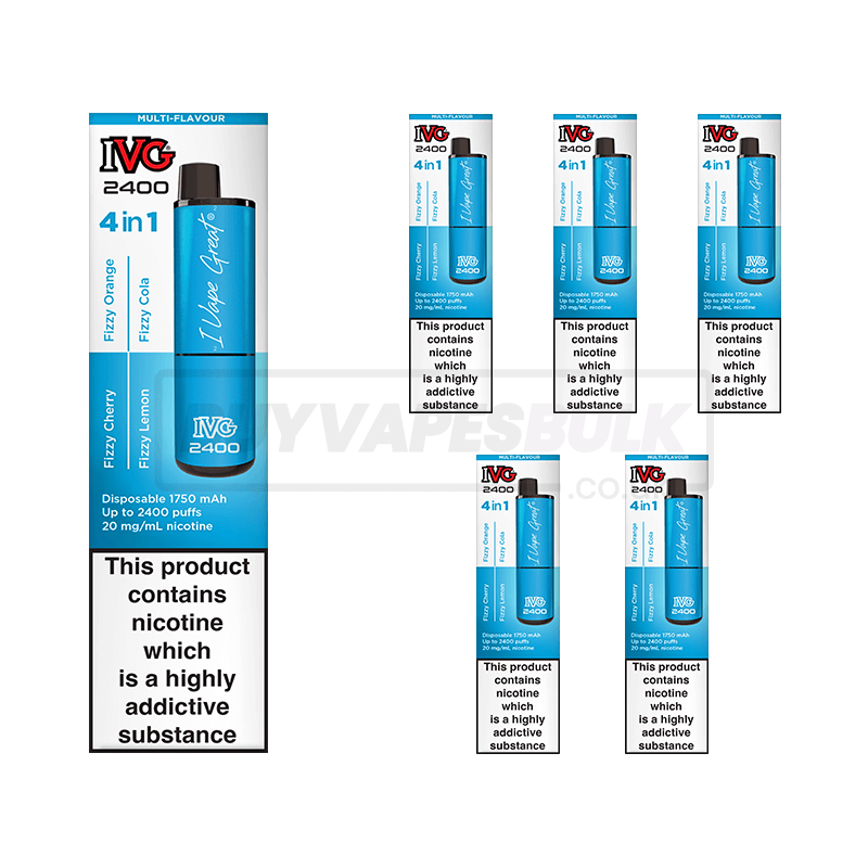 Fizzy Edition IVG 2400 Puff Disposable Vape 5 Pack