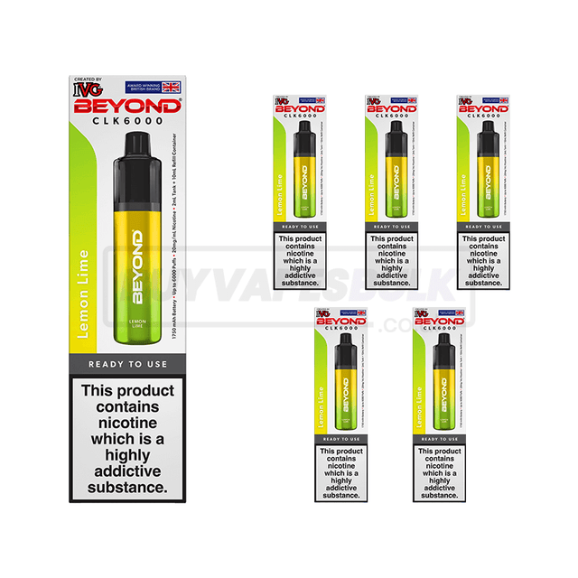 Lemon Lime IVG Beyond CLK6000 Disposable Vape 5 Pack