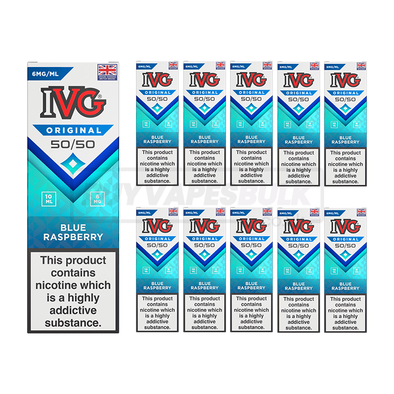 IVG Original 50/50 E-Liquid Box of 10 Blue Raspberry
