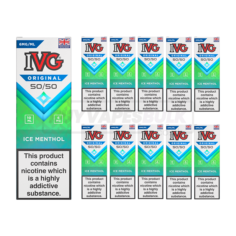 IVG Original 50/50 E-Liquid Box of 10 Ice Menthol