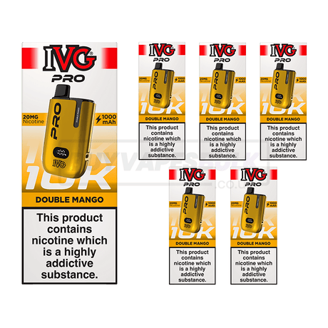 IVG Pro 12 10K Prefilled Vape Kit 5 Pack Double Mango