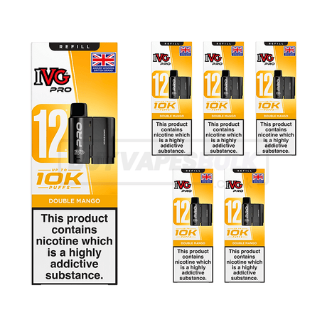 IVG Pro 12 10K Refill Pods 5 Pack Double Mango
