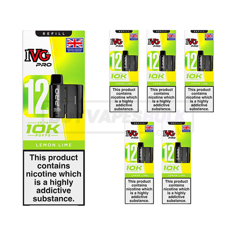 IVG Pro 12 10K Refill Pods 5 Pack Lemon Lime
