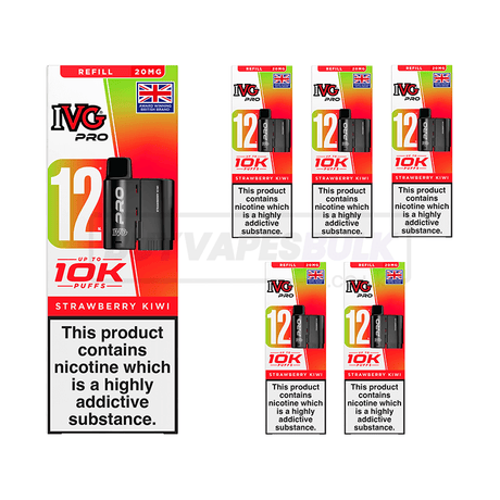 IVG Pro 12 10K Refill Pods 5 Pack Strawberry Kiwi (NEW)