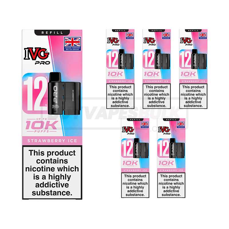 Strawberry Ice IVG Pro 12 Refill Pods 5 Pack | Buy Vapes Bulk Strawberry Ice IVG Pro 12 Refill Pods 5 Pack | Buy Vapes Bulk