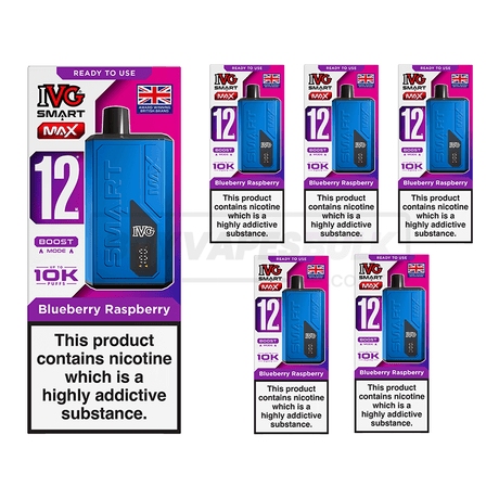 IVG Smart Max 10K Pod Vape Kit Blueberry Raspberry Ice