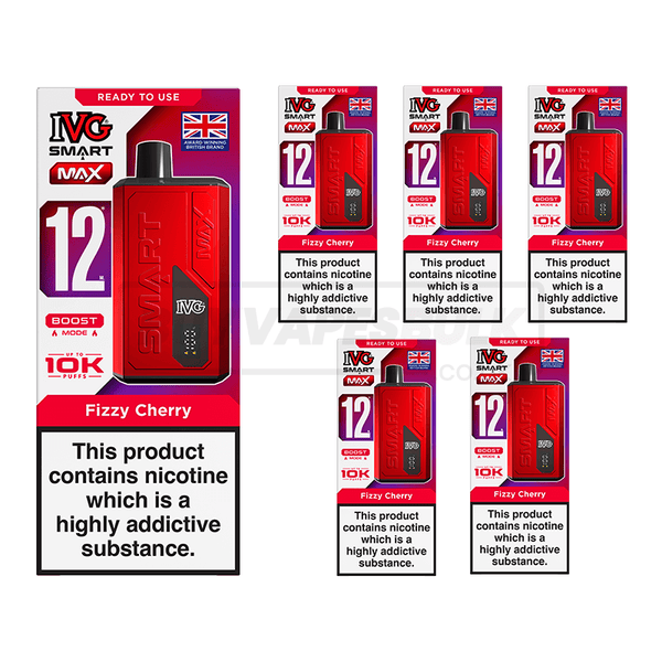 Fizzy Cherry IVG Smart Max 10K Vape Kit 5 Pack