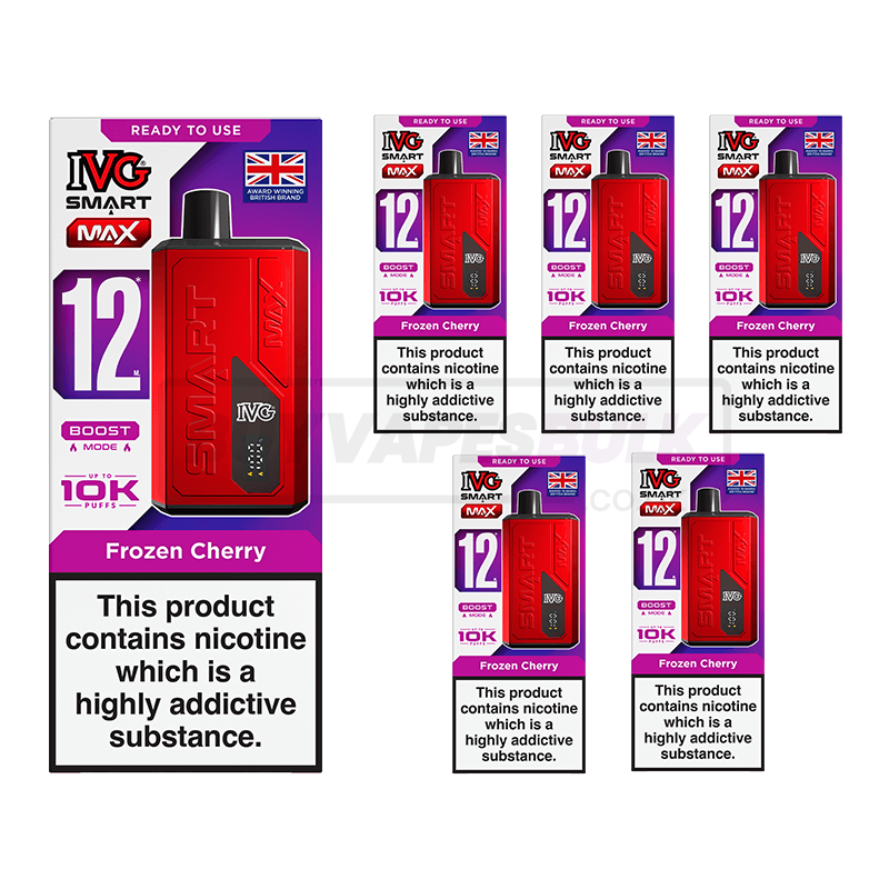 IVG Smart Max 10K Vape Kit 5 Pack Frozen Cherry
