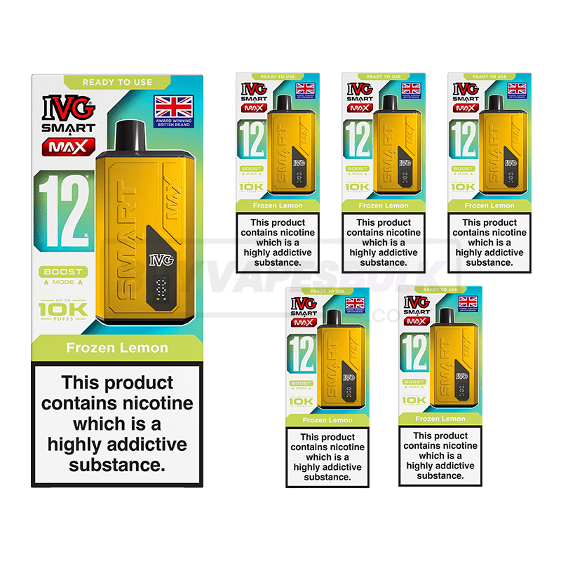 IVG Smart Max 10K Vape Kit 5 Pack Frozen Lemon