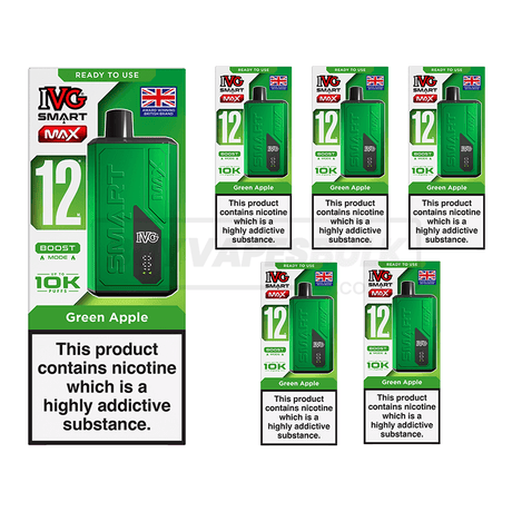IVG Smart Max 10K Pod Vape Kit Green Apple