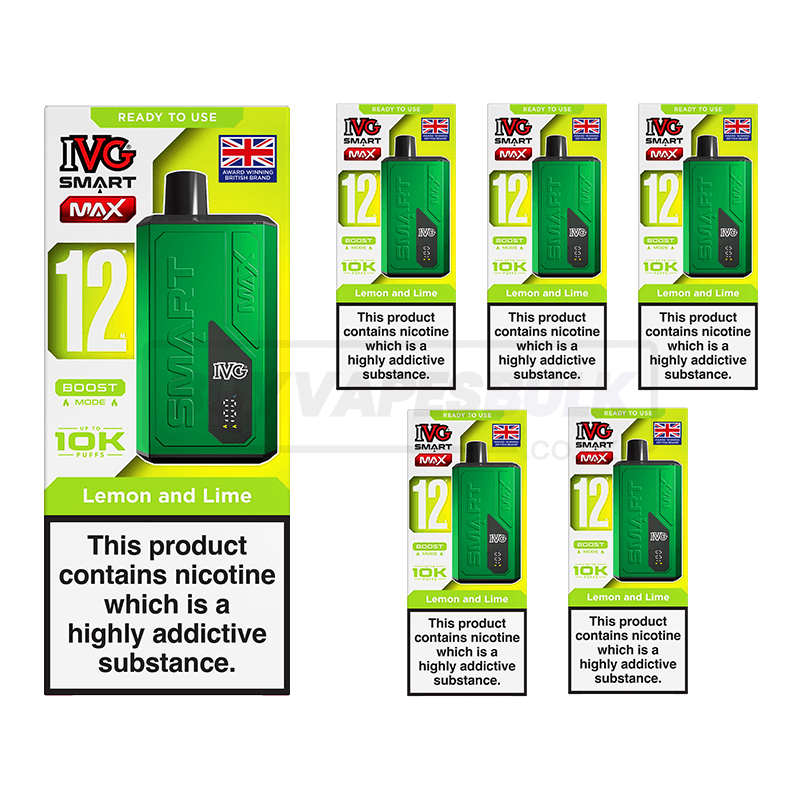 IVG Smart Max 10K Vape Kit 5 Pack Lemon Lime
