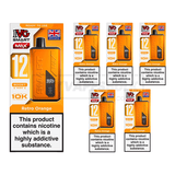 IVG Smart Max 10K Vape Kit 5 Pack Retro Orange