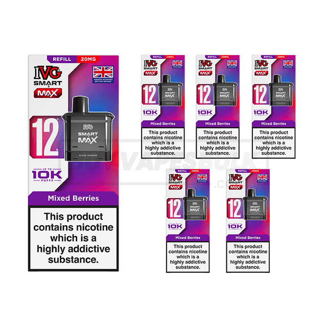 Mixed Berries IVG Smart Max 10K Refill Pods 5 Pack