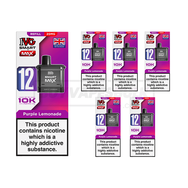 Purple Lemonade IVG Smart Max 10K Refill Pods 5 Pack