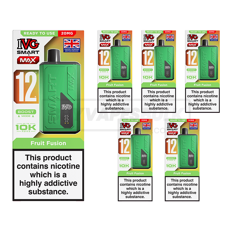 IVG Smart Max 10K Vape Kit 5 Pack Fruit Fusion (NEW)
