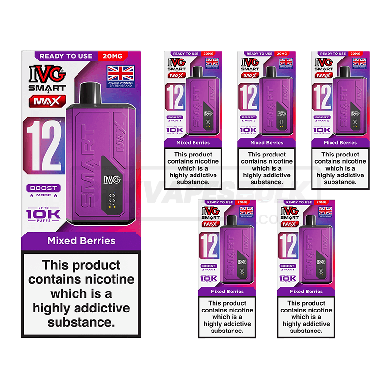 IVG Smart Max 10K Vape Kit 5 Pack Mixed Berries (NEW)