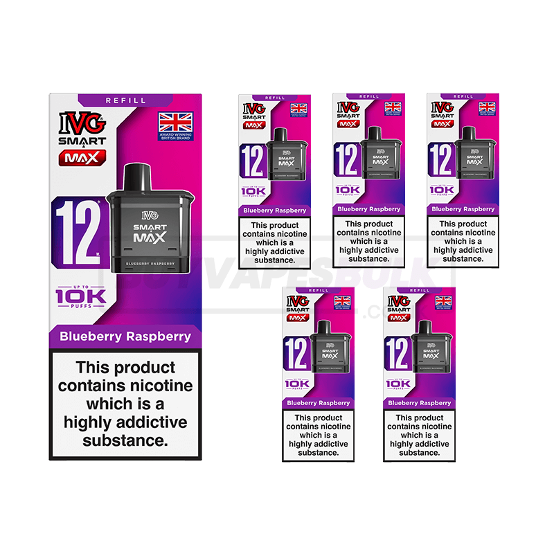 Blueberry Raspberry IVG Smart Max 10K Refill Pods 5 Pack