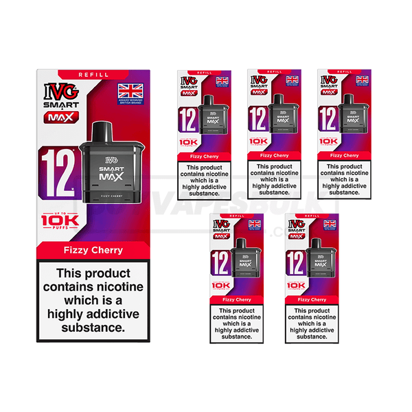 ivg smart max fizzy cherry Fizzy Cherry IVG Smart Max 10K Refill Pods 5 Pack