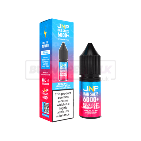 JNP Crystal Bar Nic Salt E-Liquid 10 Pack Blue Razz Gummy