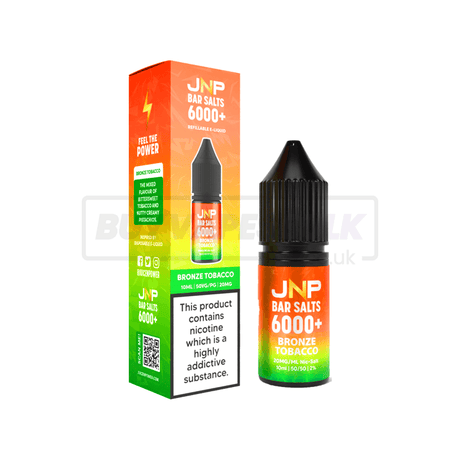 JNP Crystal Bar Nic Salt E-Liquid 10 Pack Bronze Tobacco