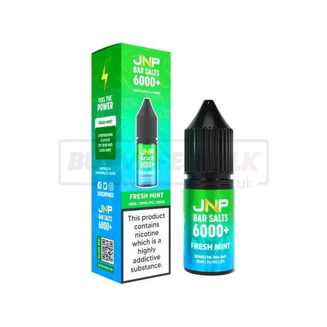 Fresh Mint JNP Crystal Bar Nic Salt E-Liquid Pack of 10