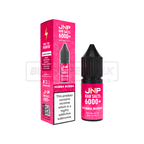 JNP Crystal Bar Nic Salt E-Liquid 10 Pack Hubba Bubba