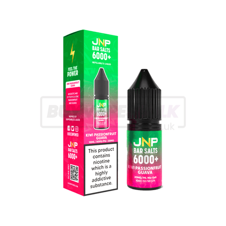JNP Crystal Bar Nic Salt E-Liquid 10 Pack Kiwi Passionfruit Guava