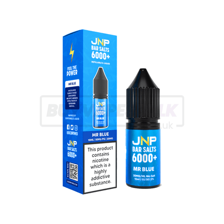JNP Crystal Bar Nic Salt E-Liquid 10 Pack Mr Blue