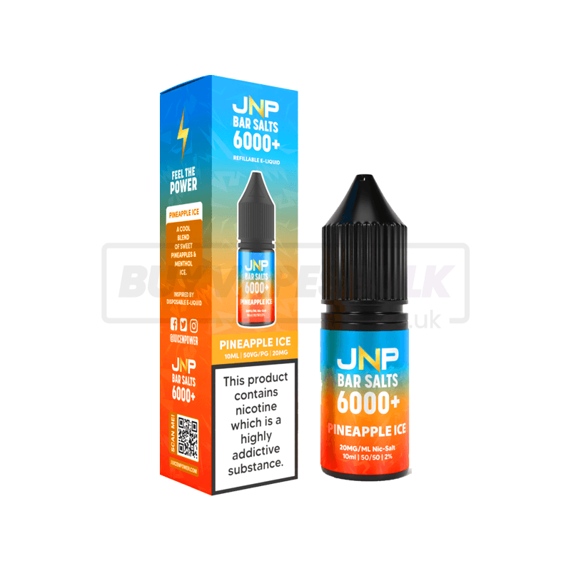JNP Crystal Bar Nic Salt E-Liquid 10 Pack Pineapple Ice