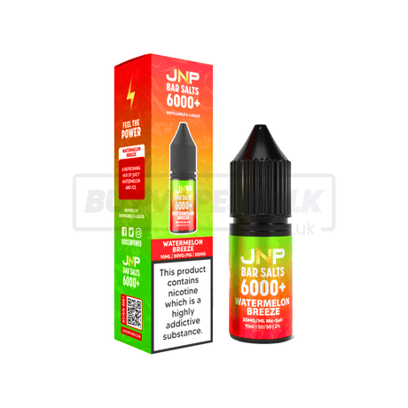 JNP Crystal Bar Nic Salt E-Liquid 10 Pack Watermelon Breeze