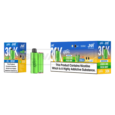 Green Edition Edition JNR Aurora 30K Prefilled Vape Kit 5 Pack