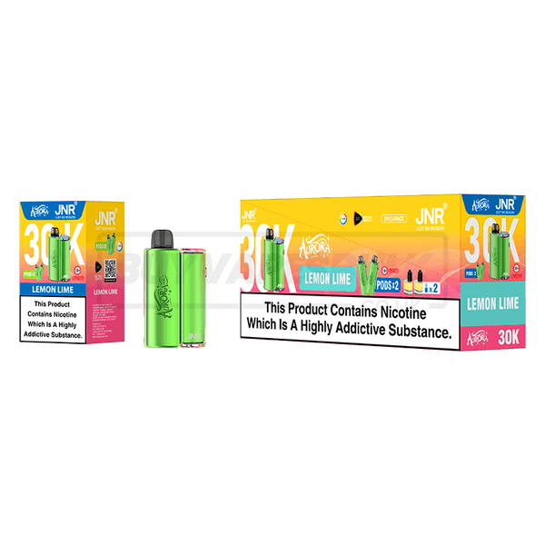 Lemon Lime JNR Aurora 30K Prefilled Vape Kit 5 Pack | Buy Vapes Bulk