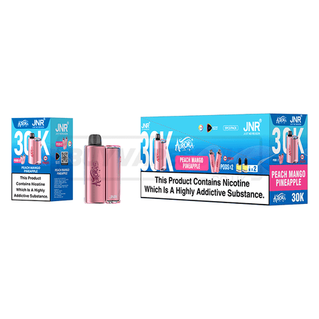 Peach Mango Pineapple JNR Aurora 30K Prefilled Vape Kit 5 Pack