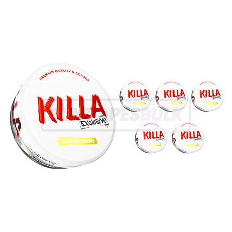 Killa Exclusive Nicotine Pouches 5 Pack 5 Pack 16.5MG Lemonade