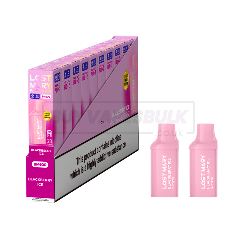Blackcurrant Ice Lost Mary BM600 Prefilled Pods 10 Pack