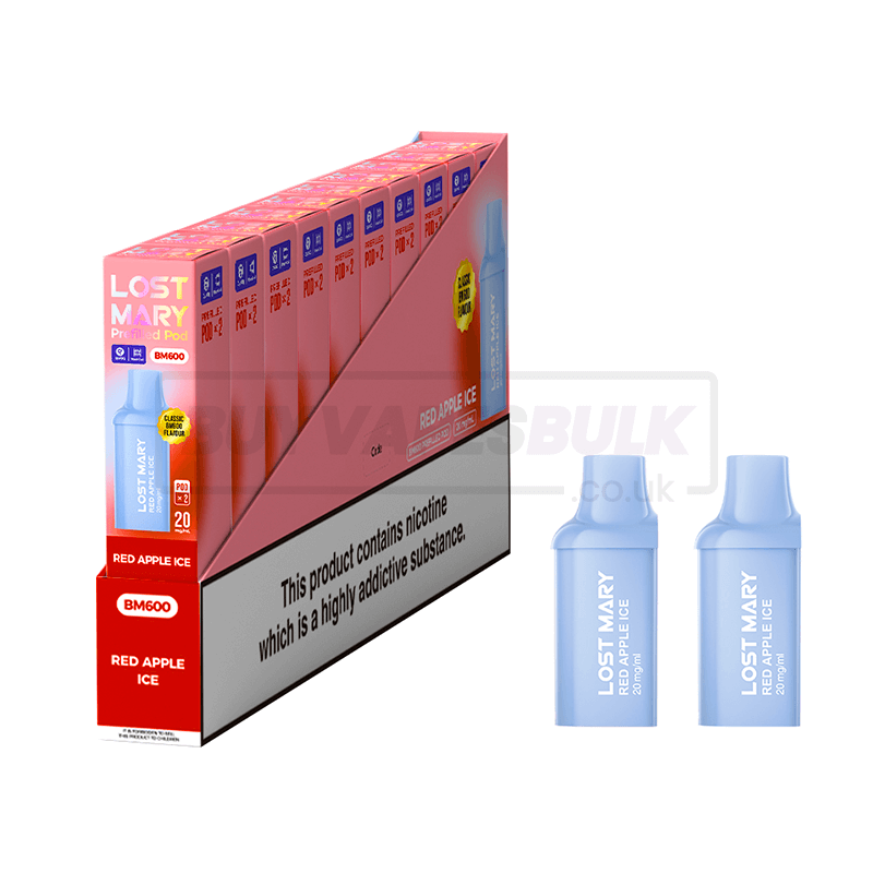 Red Apple Ice Lost Mary BM600 Prefilled Pods 10 Pack