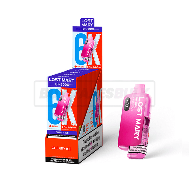 Cherry Ice Lost Mary BM6000 Prefilled Vape Kit 5 Pack Buy Vapes Bulk Cherry Ice Lost Mary BM6000 Prefilled Vape Kit 5 Pack Buy Vapes Bulk