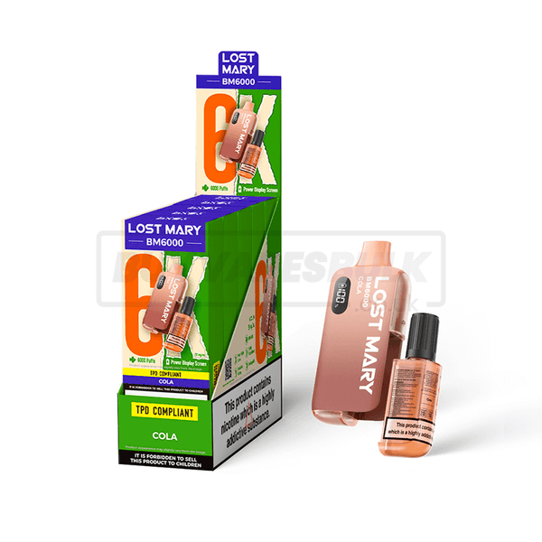 Cola Lost Mary BM6000 Prefilled Vape Kit 5 Pack – Buy Vapes Bulk