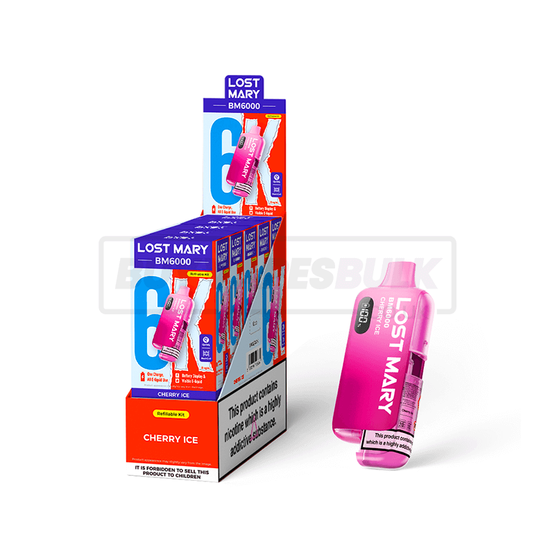 Lost Mary BM6000 Prefilled Vape Kit 5 Pack Cherry Ice