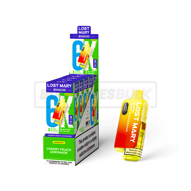 Lost Mary BM6000 Prefilled Vape Kit 5 Pack Cherry Peach Lemonade