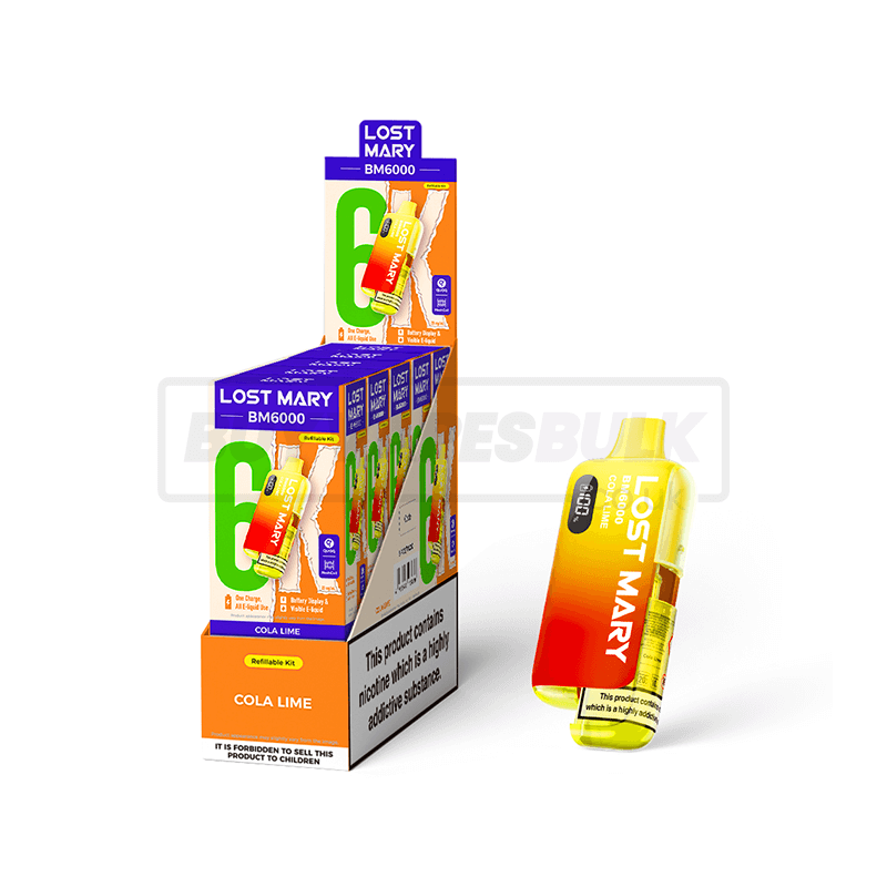 Lost Mary BM6000 Prefilled Vape Kit 5 Pack Cola Lime
