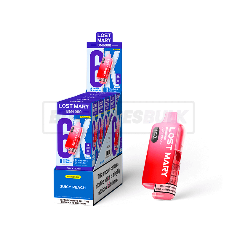 Lost Mary BM6000 Prefilled Vape Kit 5 Pack Juicy Peach