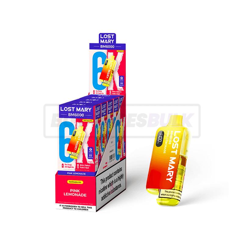 Lost Mary BM6000 Prefilled Vape Kit 5 Pack Pink Lemonade